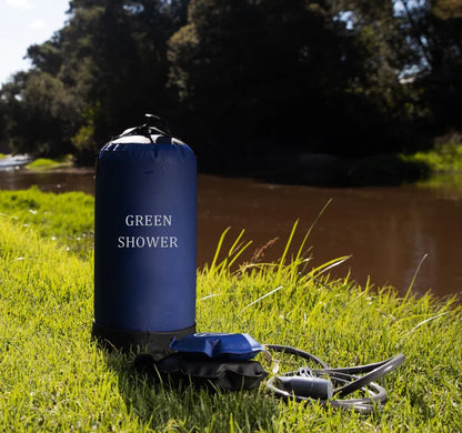 Lohascamping Outdoor Pressure Shower Portable 11L Inflatable Shower Water Bag Camping Lightweight PVC Bathing Bag Washing Tools