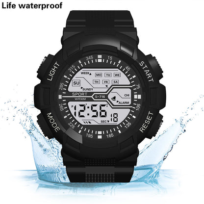 Multifunction Men's Sports Watch Led Digital Watch Big Dial  Luminous Men Sport Watch Luminous Electronic Watch