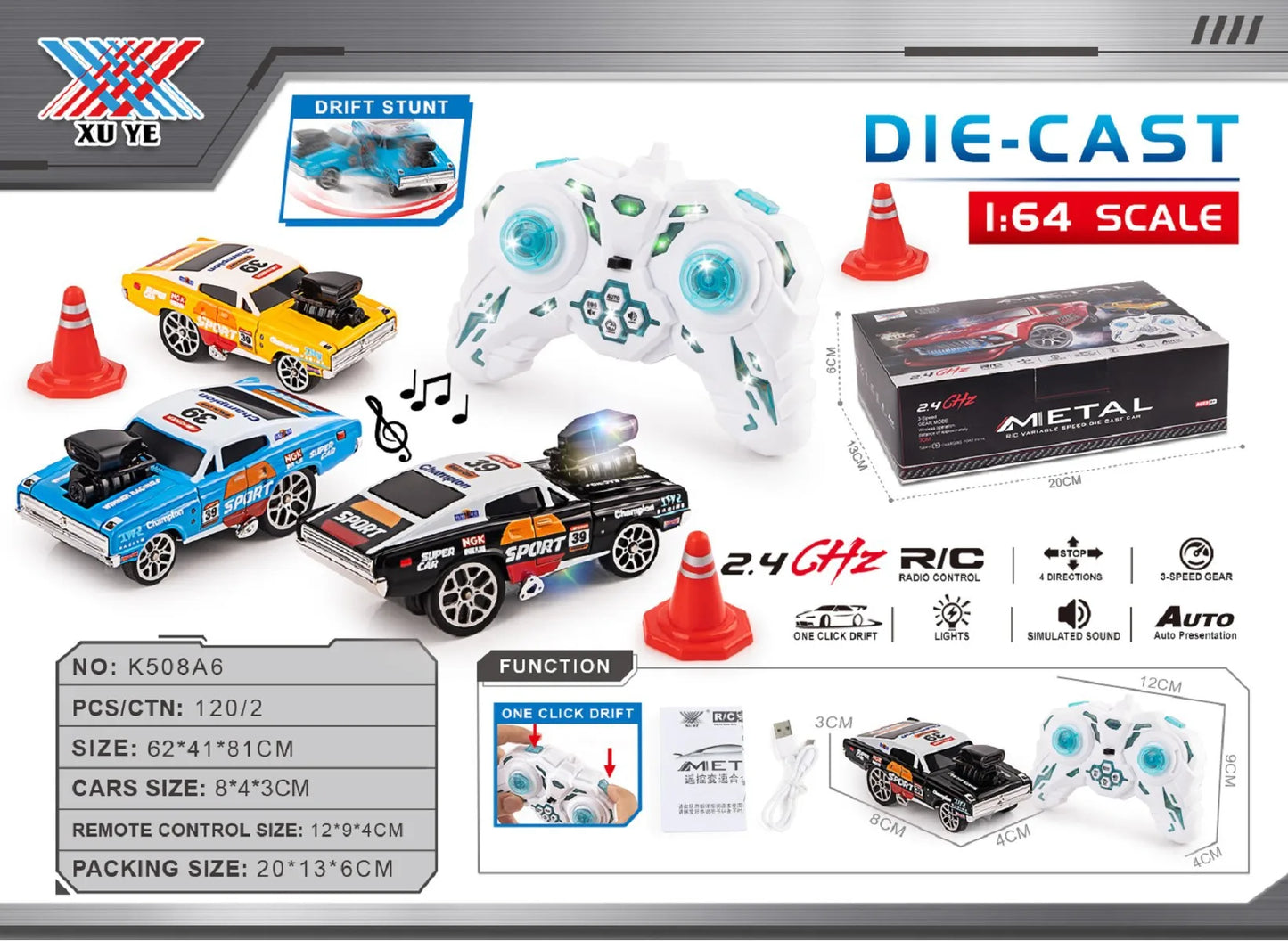 New English 2.4GHZ Mini Desktop Remote Control Car Alloy Car Speed Drift Children's RC Remote Control Toy Car Gift