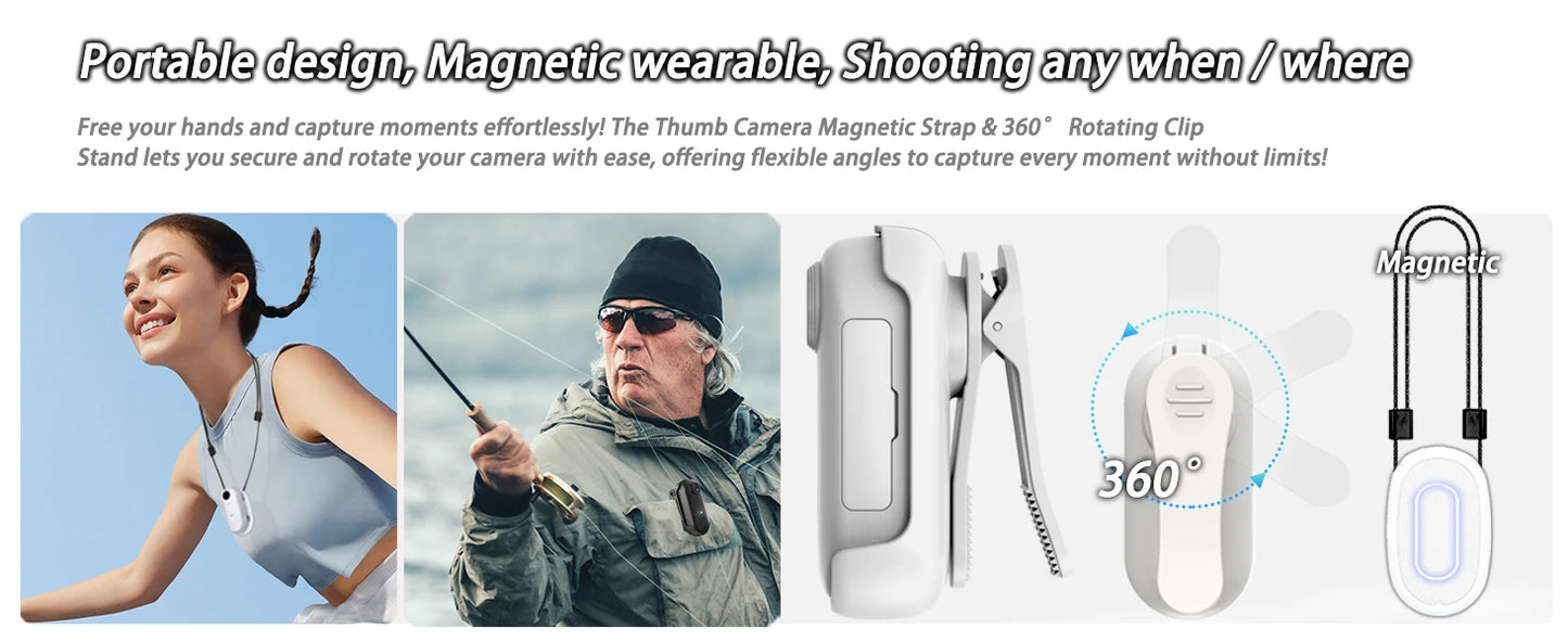 4K UHD Mini Vlog Camera Wireless WiFi Sports Action Camera Small Pocket Body Camcorder Photography Videography Portable Camera