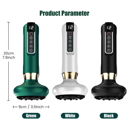 12 Levels Electric Cupping Massager Vacuum Suction Cup GuaSha  Anti Cellulite Scraping Heating Body Slimming Massage Therapy