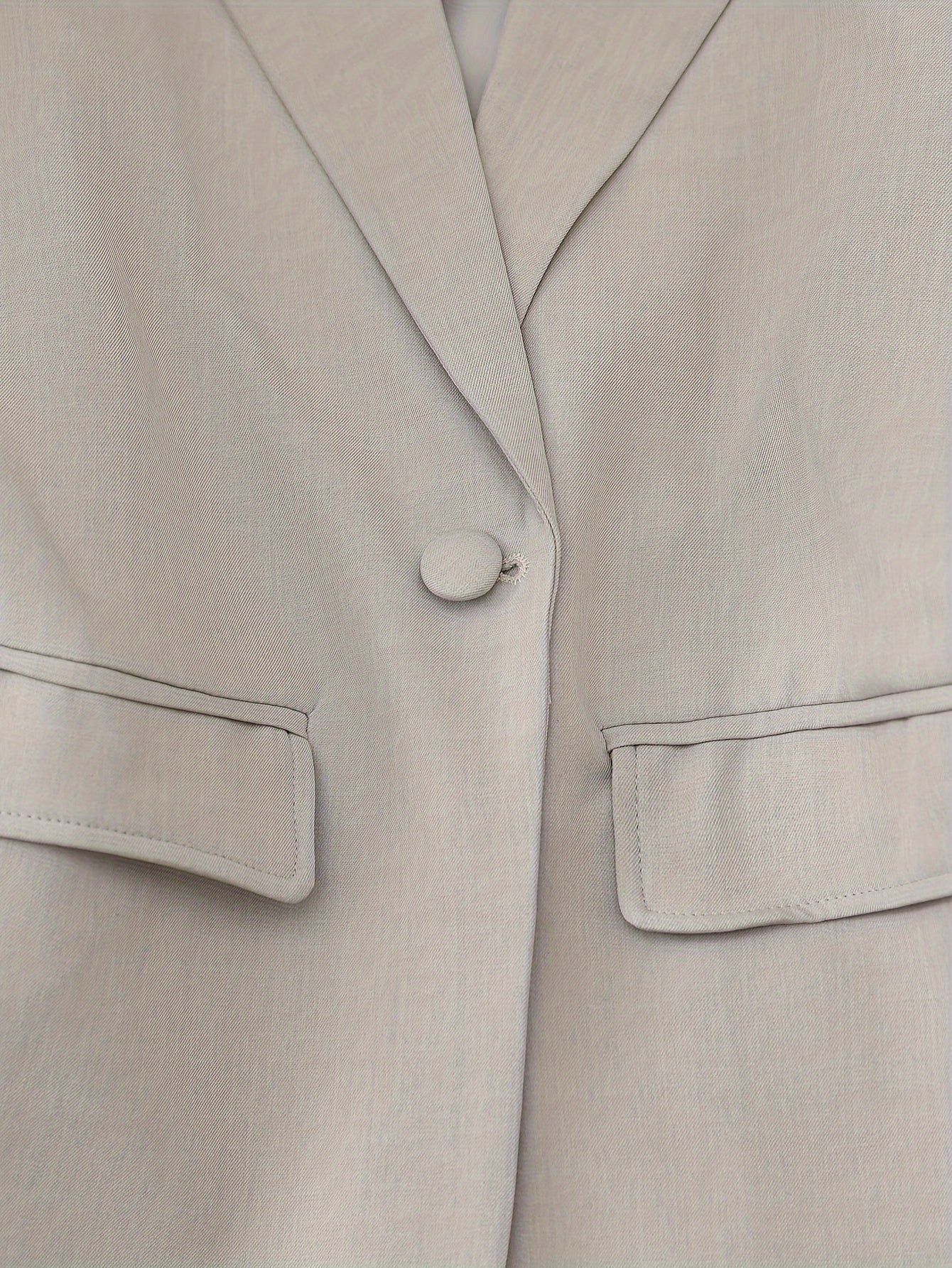 Women's Elegant Professional Pants Set - Single Breasted Shawl Collar Blazer with Flap Pockets, Simple Straight Leg Pants for Work, Office, Business, and Formal Occasions - High-Quality, Comfortable, and Versatile Clothing