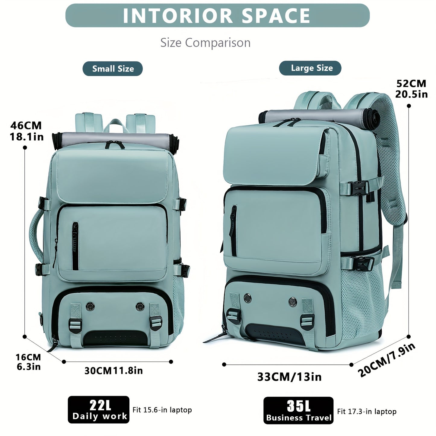 Large Capacity Multi-Functional Backpack - Spacious Hiking & Camping Knapsack with Shoes Compartment, USB Charging Port, Padded Laptop Sleeve, and Multiple Compartments - Ideal for Men, Women, Business, College, and Outdoor E
