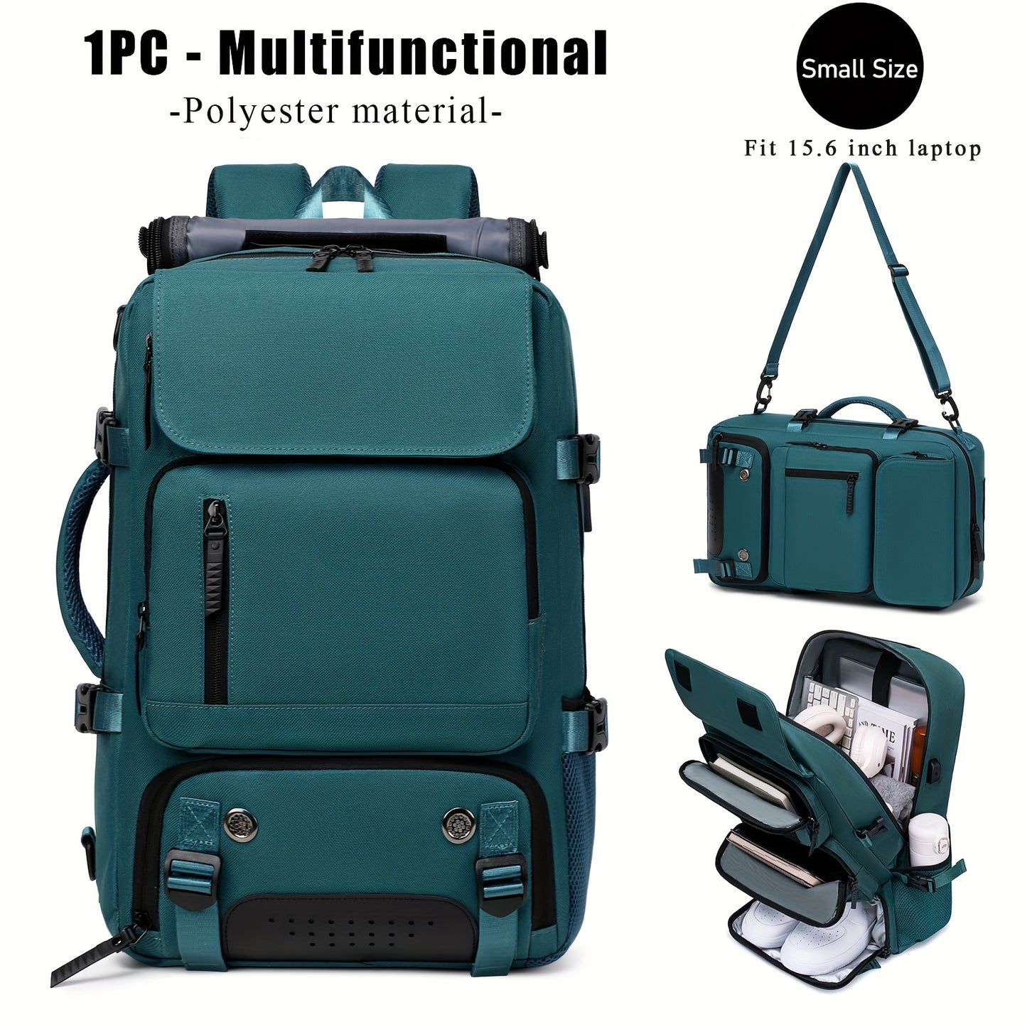 Large Capacity Multi-Functional Backpack - Spacious Hiking & Camping Knapsack with Shoes Compartment, USB Charging Port, Padded Laptop Sleeve, and Multiple Compartments - Ideal for Men, Women, Business, College, and Outdoor E
