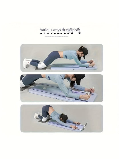 Multi-Functional Core Training Fitness Slider, PP Material, Automatic Rebound Abdominal Muscle Trainer, Home Workout Equipment with Support for Diverse Exercises - Uncharged