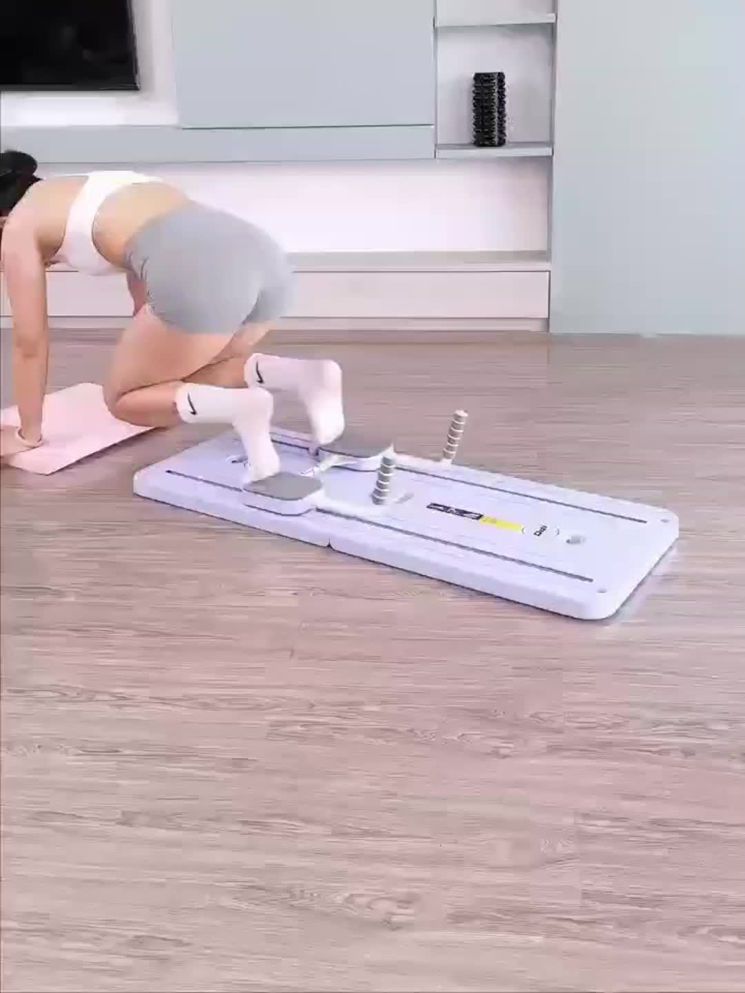 Multi-Functional Core Training Fitness Slider, PP Material, Automatic Rebound Abdominal Muscle Trainer, Home Workout Equipment with Support for Diverse Exercises - Uncharged